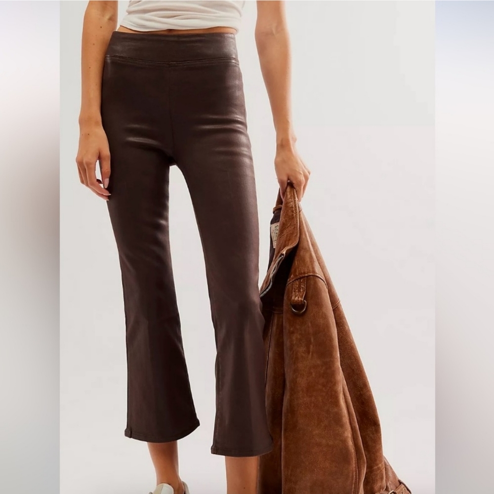 FRAME DENIM Jetset Crop Mini Boot NWT in Espresso Coated - Picture 4 of 16